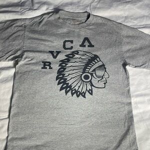 RVCA Men’s Chief T-Shirt Grey Size Medium